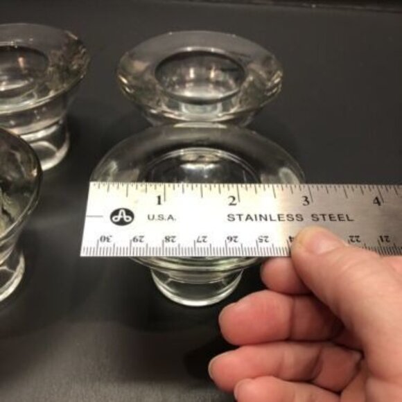 IKEA Hagberg Reversible Glass Tealight & Taper/Votive Candle Holders Set 4 - Picture 4 of 5